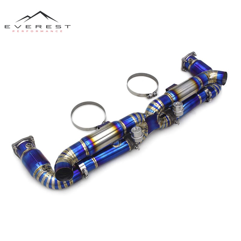 Exhaust Pipe System for Porsche 911 997/997.2 Turbo S 3.8T 2010-2012 Titanium Catback Exhaust Pipes Muffler with Valve Control