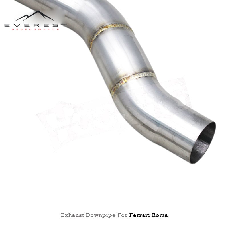 SS304 With Heat Shield Free Flow Downpipe Exhaust Pipes for Ferrari Roma V8 3.9T 2020+ Straight Header System