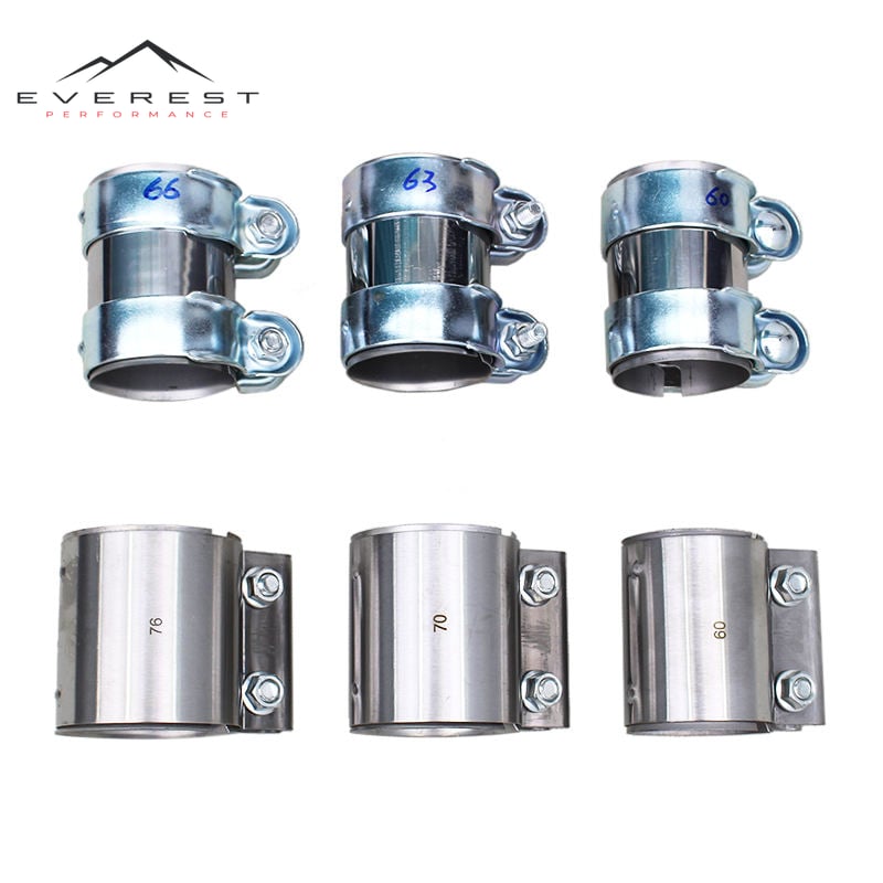 Stainless Steel Drivepipe for All Car Models Stainless Steel Universal Exhaust Sleeve 3/2.75/2.6/2.5/2.36inch Exhaust Parts