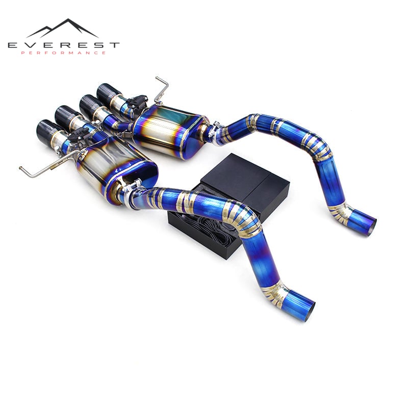 Custom Axle Exhaust Pipes for Chevrolet Corvette C7 6.2L 2014-2019 Titanium Enhanced Sound System with Valve Remote Control