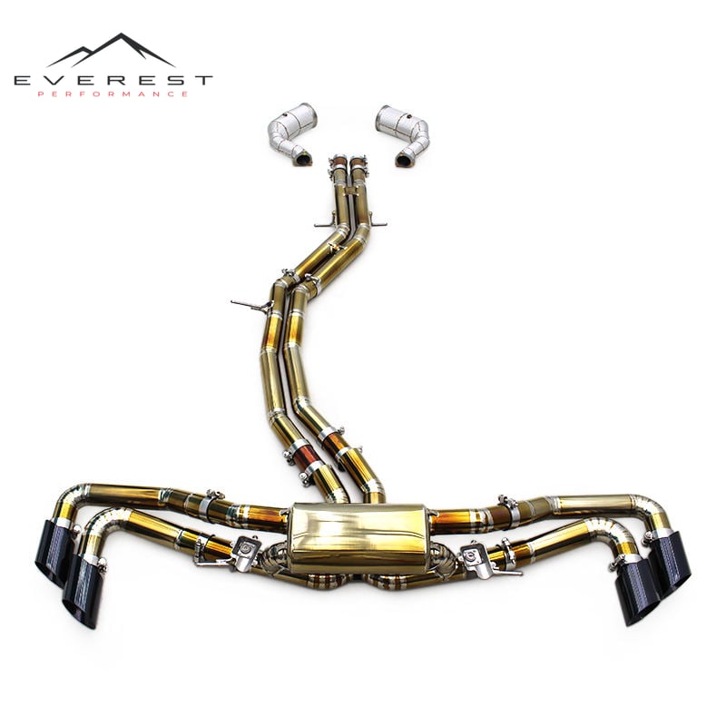 Titanium Full Exhaust for Lamborghini URUS 4.0 2018-2023 SS304 Downpipe Valve Catback Exhaust Plug & Play Installation