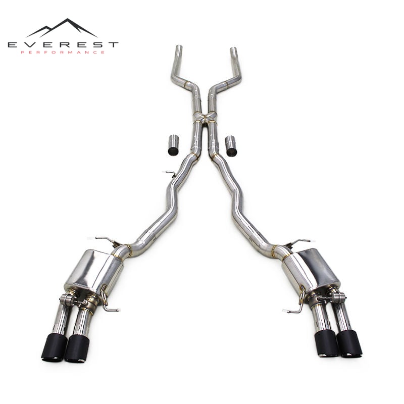 Race Sport Exhaust Pipe System for BMW 650/650i F06 F12 F13 4.0T 2011-2017 Valved Catback Muffler With Matte Carbon Fiber Tips