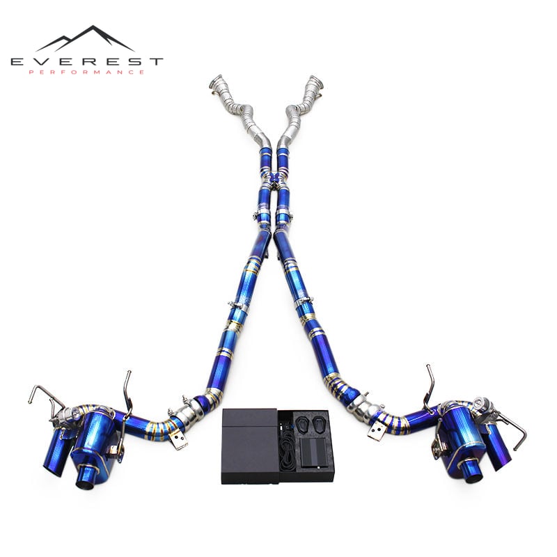 Titanium Catback for Ferrari 812 V12 6.5L 2017-2023 Vacuum Valves Exhaust Pipes Muffler Straight Downpipe