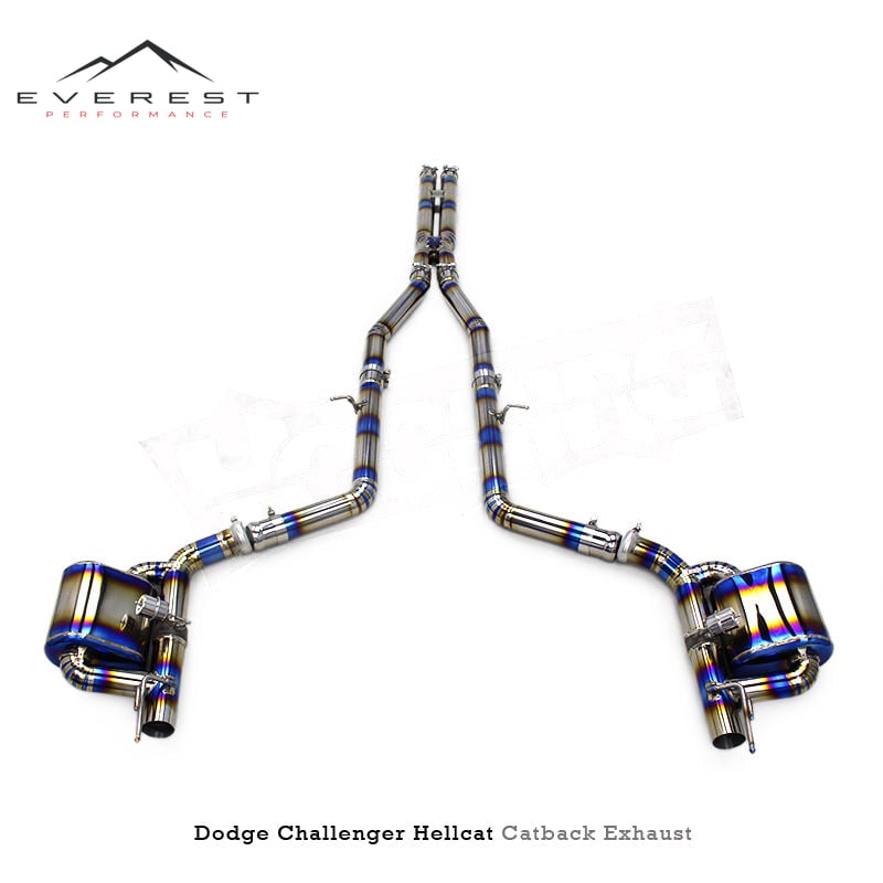 Titanium Exhaust Pipes for Dodge Challenger SRT Hellcat 6.2T 2016-2022 Street Car Catback Muffler Valve