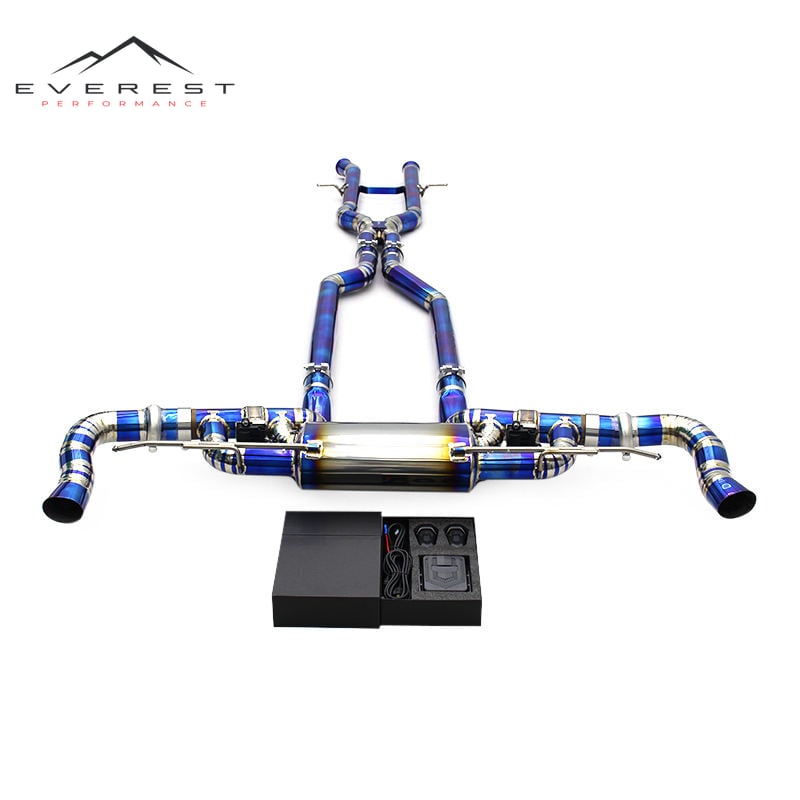 Direct-fit Titanium Exhaust for Mercedes-Benz GLS63 AMG W166/X166 5.5T 2015-2019 Enhance X Pipes Sound Valvetronic Catback Pipe