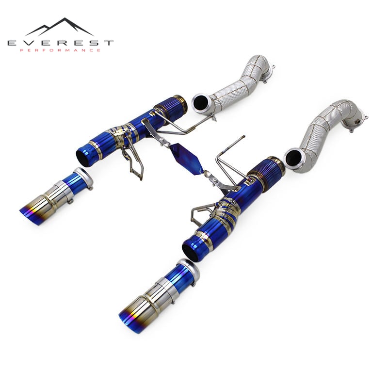 Custom Exhaust System for Mclaren 720s 4.0 2017-2019 Titanium Straight Pipes Rear Section Muffler Catback Header Downpipe