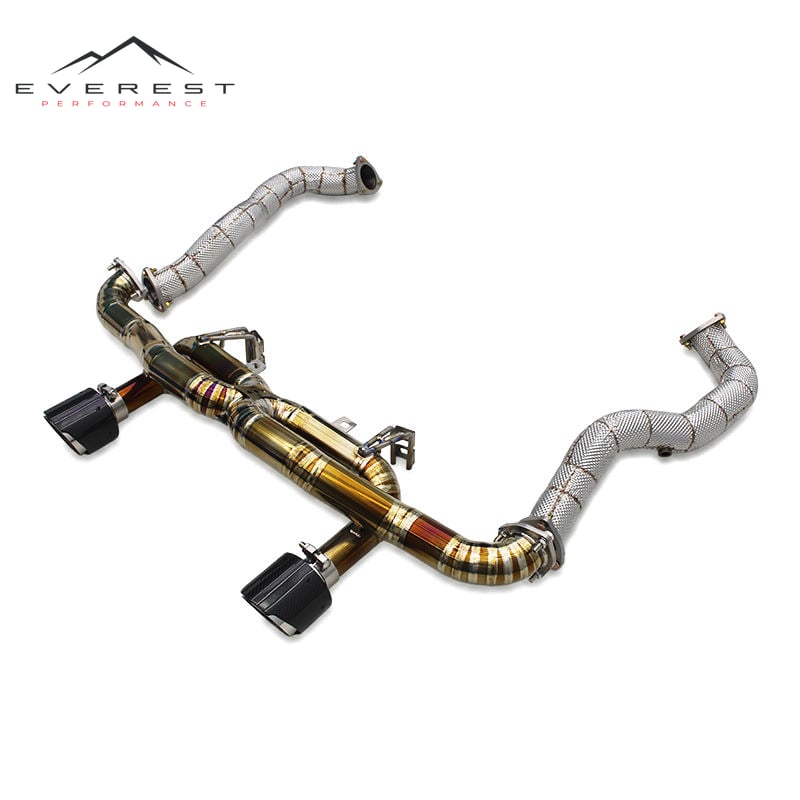 Titanium Exhaust System for Porsche 718 Cayman Spyder GT4 RS 4.0L 2022-2025 SS304 Exhaust Downpipe Titanium Exhaust Pipe
