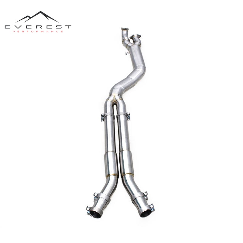 Stainless Steel Exhaust Pipes for BMW M3/M4 G80/G82/G83 S58 3.0T 2021-2024 4inch Exhaust Midpipe With Resonator