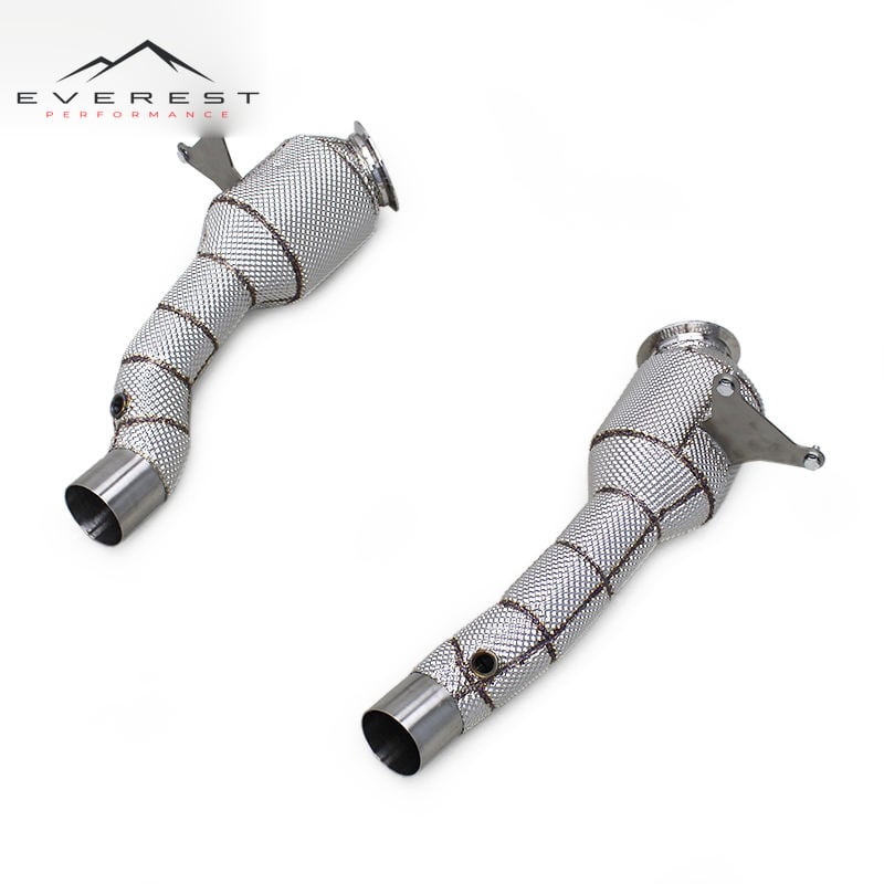 Custom Catted Header Downpipe for Ferrari 458 SP/Speciale/458SC 2014-2016 Stainless Steel Pipes with Catalyst Exhaust System