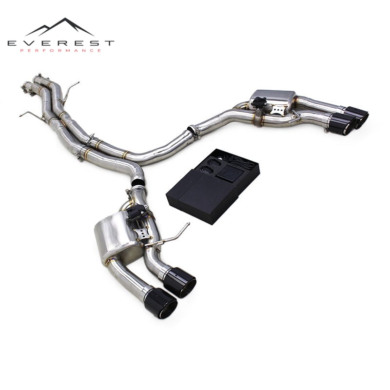 Valvetronic Catback for Porsche Macan 3.0T 2014-2023 Stainless Steel Pipes Valve Exhaust System Carbon Black Tips