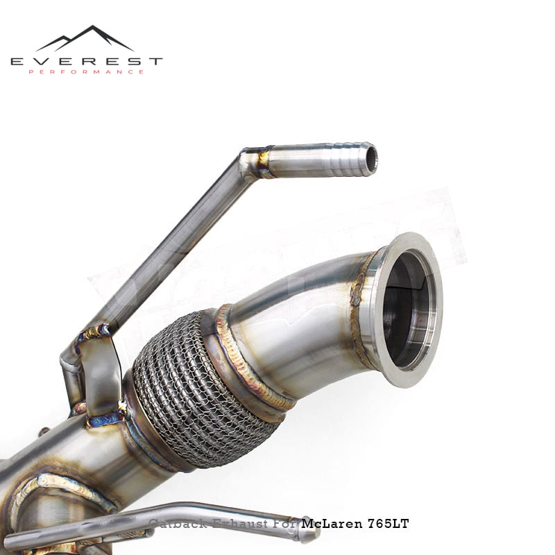 Custom 304 Stainless Steel Rear Section for Mclaren 765LT 4.0T 2020+ Sport Car Exhaust Pipes Straight Pipe Exhaust System