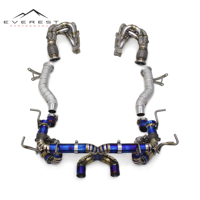 Full Exhaust for Ferrari 458 V8 4.5 2013-2016 Titanium Pipes+ SUS304 Header Manifold