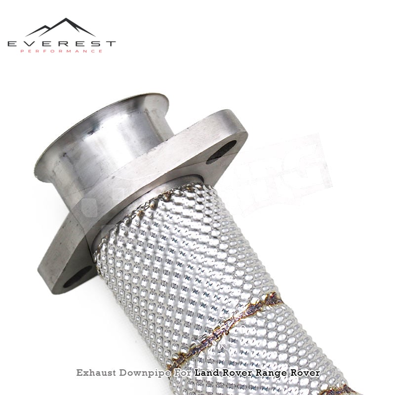 SS304L Exhaust Downpipe for Land Rover Range Rover Sport SVR 5.0L 2018-2024 With Heat Shield Free Flow Downpipes