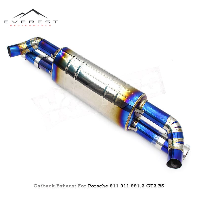 Titanium AxleBack Exhaust for Porsche 911 Carrera 991.2 GT2 RS 3.8T 2018-2019 Racing Car Titanium Exhaust Pipe Without Valve