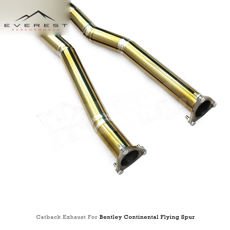 Direct-fit Titanium Lightweight Catback for Bentley Continental Flying Spur W12 6.0T 2005-2013 Valvetronic Muffler Exhaust Pipe