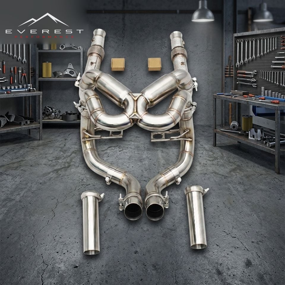 Stainless Steel Catback for Lamborghini Murcielago LP620/LP640/LP670 V12 6.5L 2006-2016 Auto Muffler Valve Exhaust Pipes