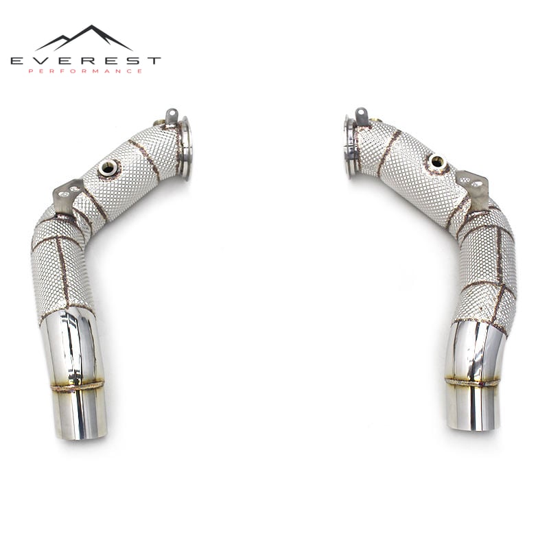 Exhaust Header Downpipe for BMW M6 F12 4.4T 2012-2016 Free Flow Pipe Muffler Stainless Steel Exhaust System