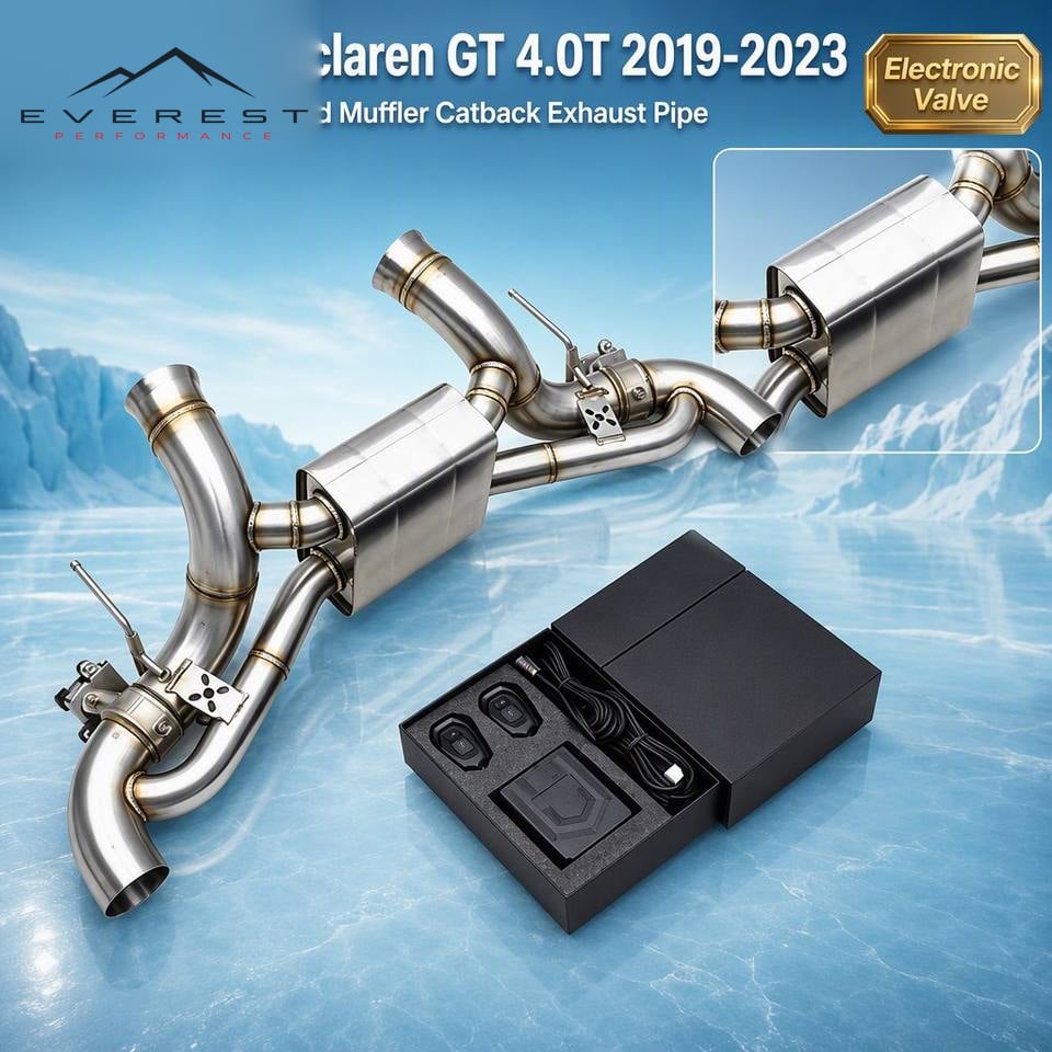 High Performance SUS304 1.5MM Valved Muffler Catback Exhaust Pipe for Mclaren GT 4.0T 2019-2023 Valvetronic Exhaust System