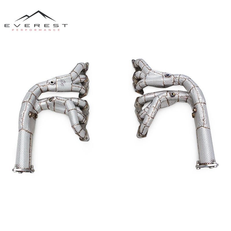 Custom Equal Length Manifold Header for Aston Martin Vanquish V12 6.0L 2012-2016 Street Race Car with Heat Shield Exhaust Pipe