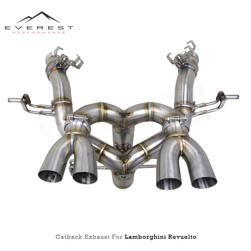 Racing Straight-through Axle Back Exhaust for Lamborghini Revuelto V12 6.5L 2023-2025 Stainless Steel 304 Rear Exhaust Pipes