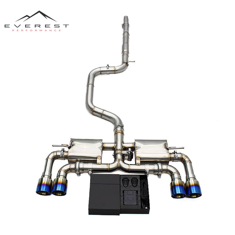 Racing Stainless Steel Exhaust Pipe Muffler with Valve for VW GOLF 7/7.5 MK7/MK7.5 GTI 2.0T 2014-2020 Catback Exhaust