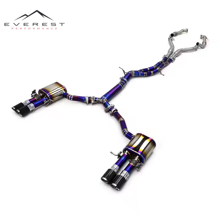 Performance Exhaust Muffler for Audi S4/S5 B9 3.0T 2019-2023 Valve Titanium Catback SUS304 Front Pipe