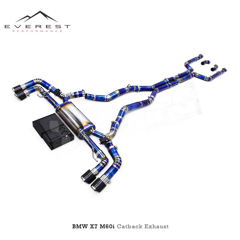 Titanium Exhaust Pipe System for BMW X7 M60i 4.4TT 2023-2024 High-quality Electronic Valve for Catback Exhaust System