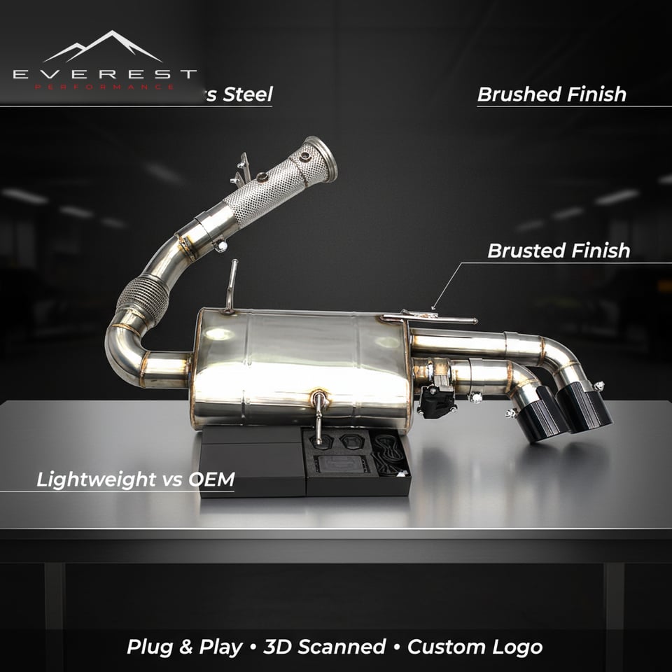 Custom Valvetronic Exhaust System for BMW I8 1.5T 2014-2019 SUS304 Free Flow Downpipe Catback Muffler with Valve Control