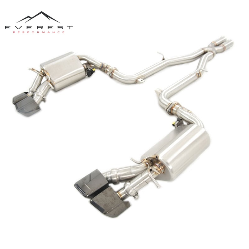 Stainless Steel Electronic Valve Catback for Mercedes-Benz C63 AMG W204 6.2L 2012-2016 Muffler X Pipe Exhaust System