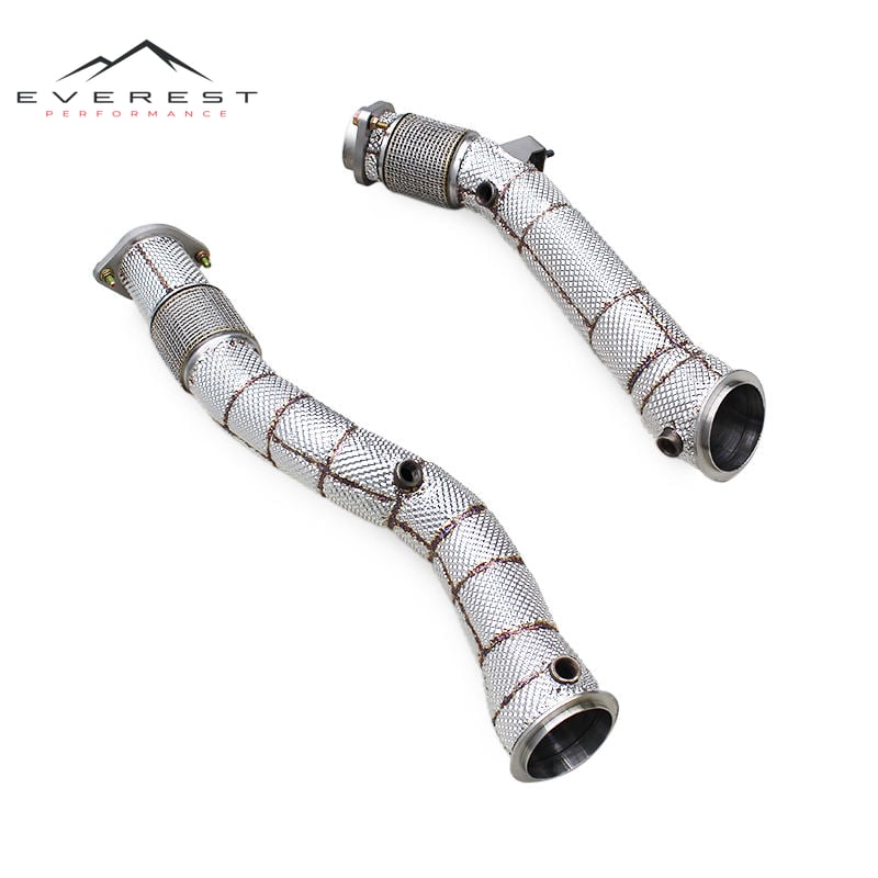 Heat Shield Exhaust Downpipe for BMW X3M/X4M F97/F98 Competition 3.0T 2019-2023 Stainless Steel Exhaust Pipe
