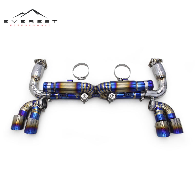 Race Valved Sport Catback for Porsche 911 996 3.4L 1997-2005 Titanium Exhaust Pipe Muffler With Catalyst Header