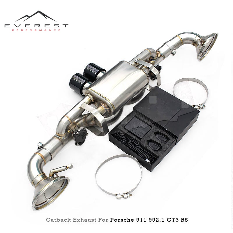 Racing SS304 Catback Exhaust Pipes for Porsche 911 992/992.1/992.2 GT3 RS 4.0L 2017-2023 Car Exhaust Valved Muffler System