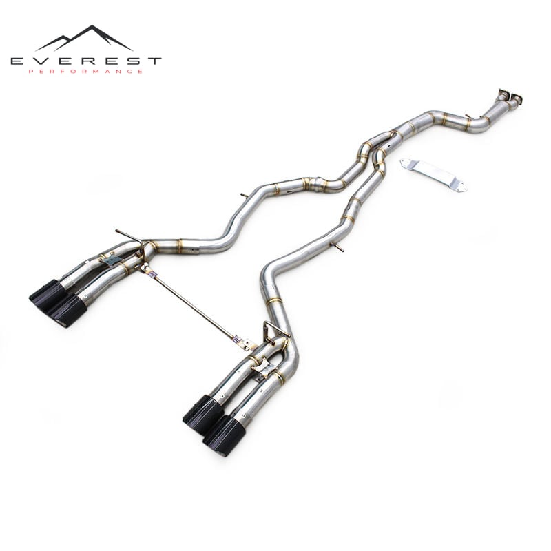 Single Exhaust Pipes for BMW M2 Competition/M2C 3.0T F87 S55 2018-2023 Stainless Steel Catback With Brace (Version 2)