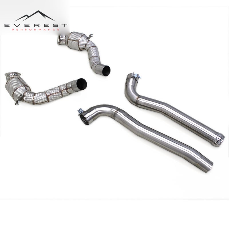 Front Tube Exhaust Pipes for Mercedes-Benz AMG GTS 2016-2023 Stainless Steel Downpipe High Flow System