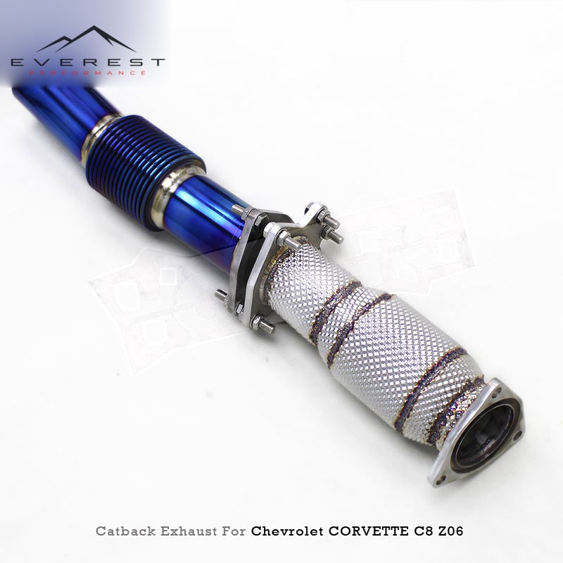 Valve Exhaust System for Chevrolet Corvette C8 Z06 2019-2024 Titanium Alloy Catback Catted Downpipe Muffler