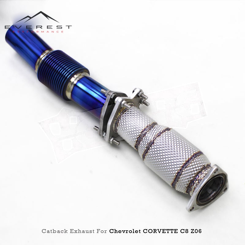 Valve Exhaust System for Chevrolet Corvette C8 Z06 2019-2024 Titanium Alloy Catback Catted Downpipe Muffler