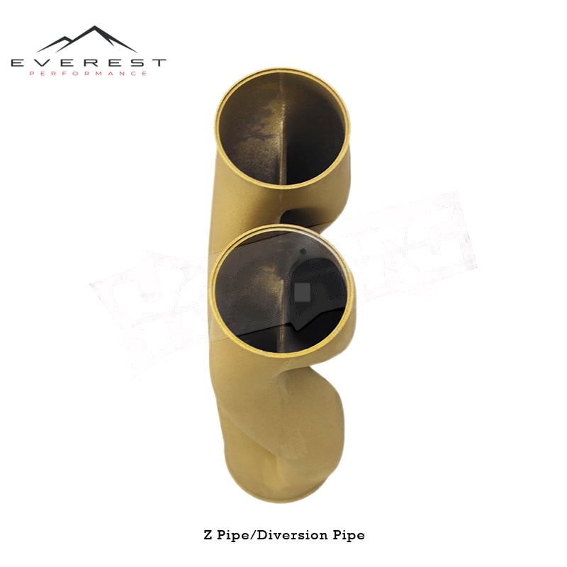 Plated Golden Z Diversion Pipes for All Car Models 2.25"/2.5"/2.75"/3"/3.5" Inch Auto Universal Exhaust
