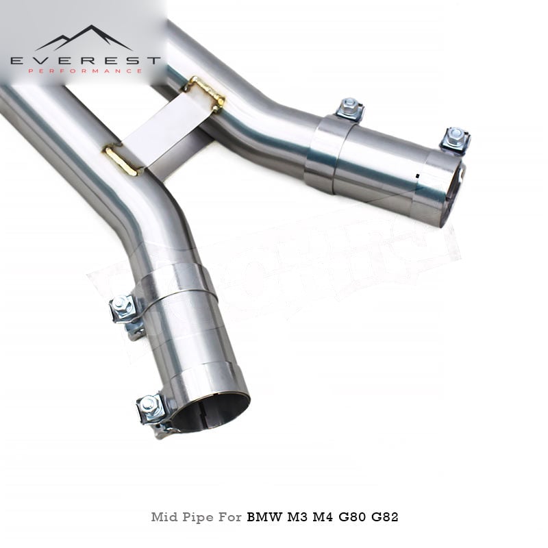 Exhaust Middle for BMW M3/M4 G80/G82 CS 3.0T 2021-2024 X/H/Z Pipe SS304 High Performance Upgraded G8X Mid Pipe
