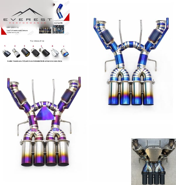 Race Non Valve Exhaust System for Mclaren 765LT Coupe/Spider 4.0T 2020+ Titanium Lightweight Superfast Rear Muffler Section
