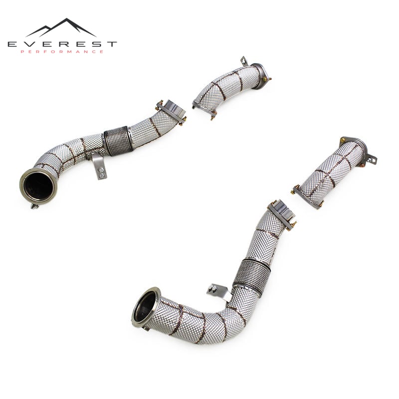 Steel Muffler Exhaust System for BMW X7 M60i S68 4.4TT 2023-2024 Free Flow Pipe Exhaust Straight Downpipe