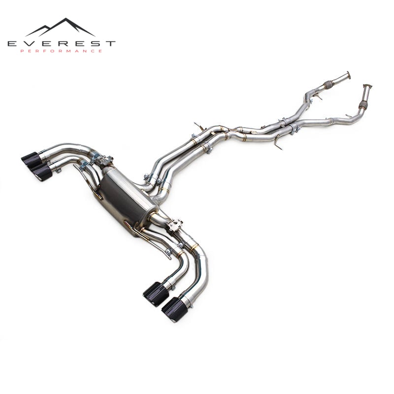 Powerful Catback Muffler Valve Exhaust System for Porsche Cayenne S Turbo 4.0T 2018-2024 Made of Stainless Steel Pipes