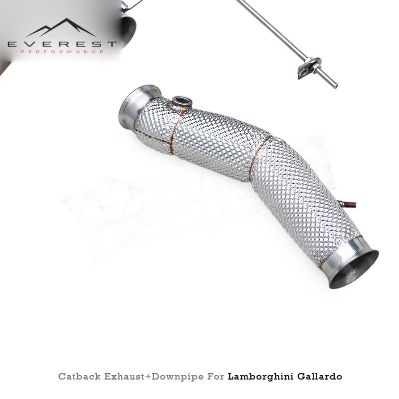 Auto Exhaust Pipes for Lamborghini Gallardo 5.0L 2004-2007 Straight Catback Downpipe With Heat Shield