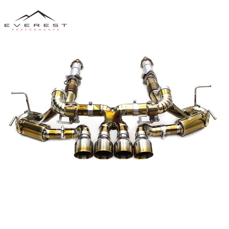 Valves Exhaust Pipes for Chevrolet Corvette C8 Z06 2019-2025 Titanium Catback Muffler Straight Downpipe