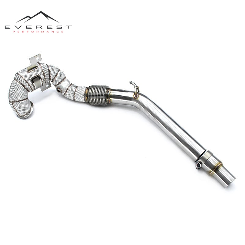 Exhaust Downpipe for VW GOLF 8/GOLF 8 GTI 2.0T 2021-2022 Stainless Steel High Flow Wrap the Heat Insulation Head Section