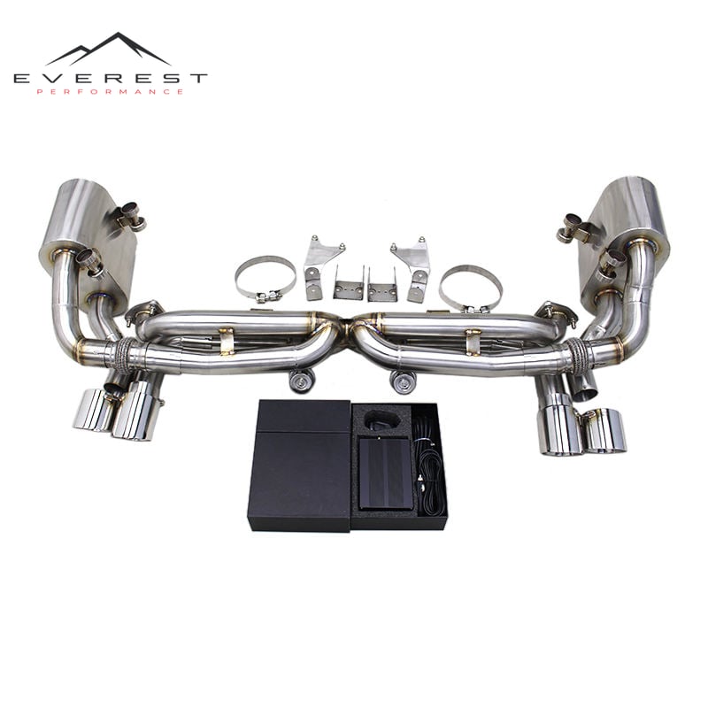 SS304 Exhaust Pipe System for Porsche 911 991/991.1 Targa 4S 3.8L 2011-2015 High Quality Vacuum Valve Muffler Catback Exhaust