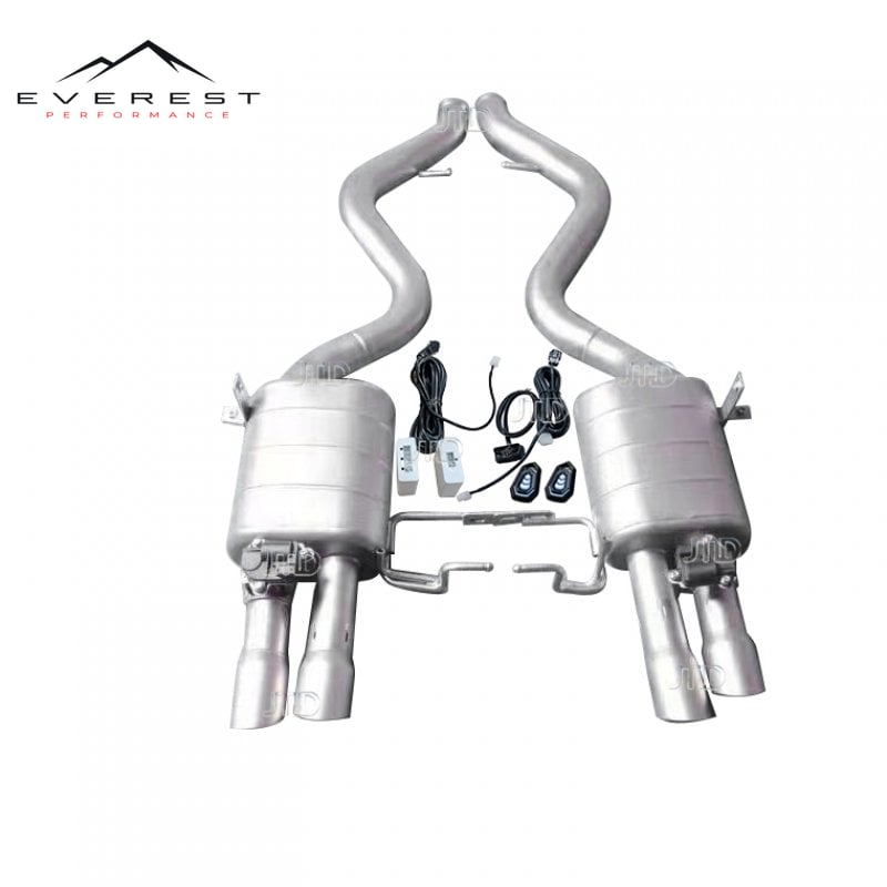BMW E90 E92 M3 With Electric Controller Frosted Stainless Steel Mid-tail Exhaust System — photo 1