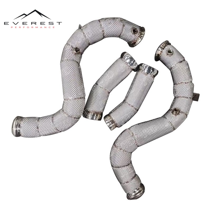 Mercedes-Benz 2015-2023 C63 AMG Front Race W205 Heat Shiled no Cat Downpipe — photo 1