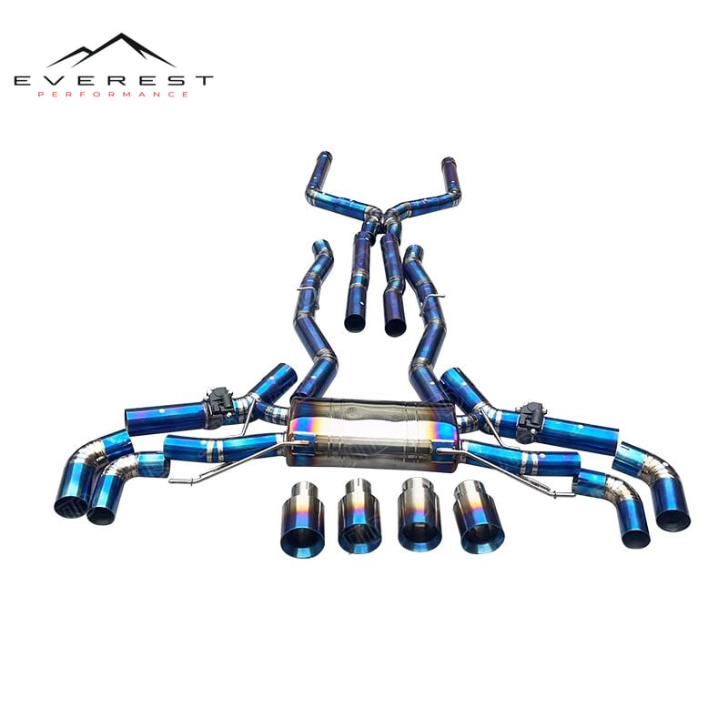 BMW 2019+ F95 X5M F96 X6M Titanium Valved Exhaust System — photo 1