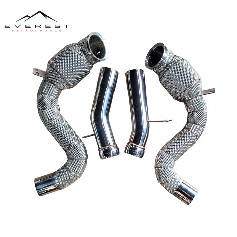 Mercedes-Benz 2017-2020 S63 AMG W222C217 Heat Shiled Downpipe — photo 1